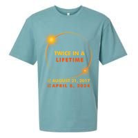 Twice In A Lifetime Solar Eclipse August 21 2017 April 8 2024 Sueded Cloud Jersey T-Shirt