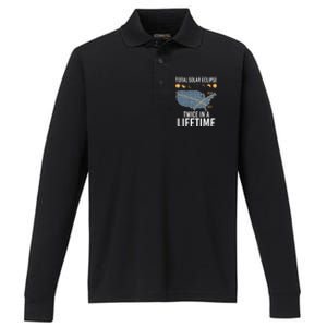 Twice In A Lifetime Solar Eclipse 2024 Total Eclipse Performance Long Sleeve Polo