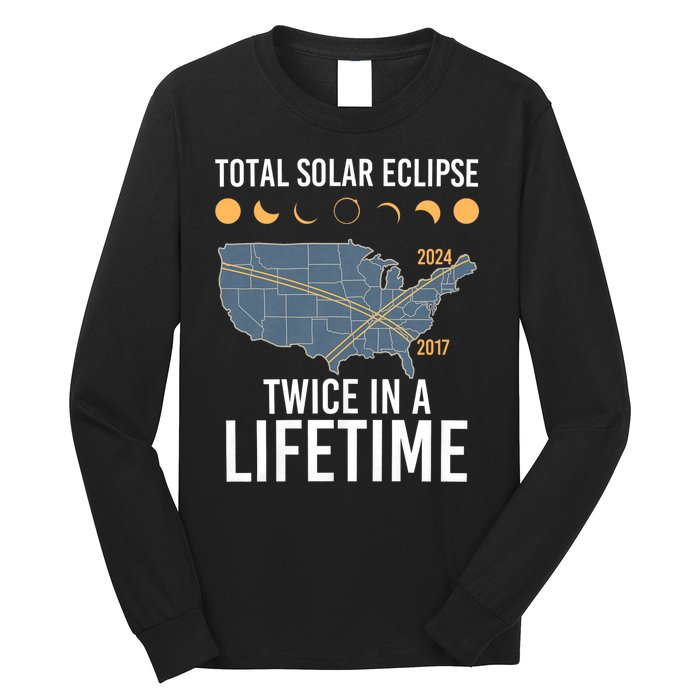 Twice In A Lifetime Solar Eclipse 2024 Total Eclipse Long Sleeve Shirt