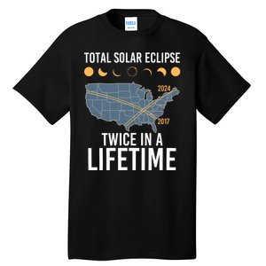 Twice In A Lifetime Solar Eclipse 2024 Total Eclipse Tall T-Shirt