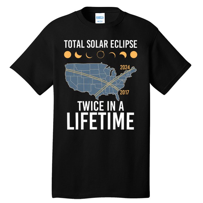 Twice In A Lifetime Solar Eclipse 2024 Total Eclipse Tall T-Shirt