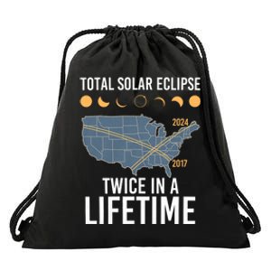 Twice In A Lifetime Solar Eclipse 2024 Total Eclipse Drawstring Bag