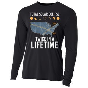 Twice In A Lifetime Solar Eclipse 2024 Total Eclipse Cooling Performance Long Sleeve Crew