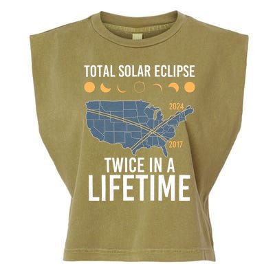 Twice In A Lifetime Solar Eclipse 2024 Total Eclipse Garment-Dyed Women's Muscle Tee