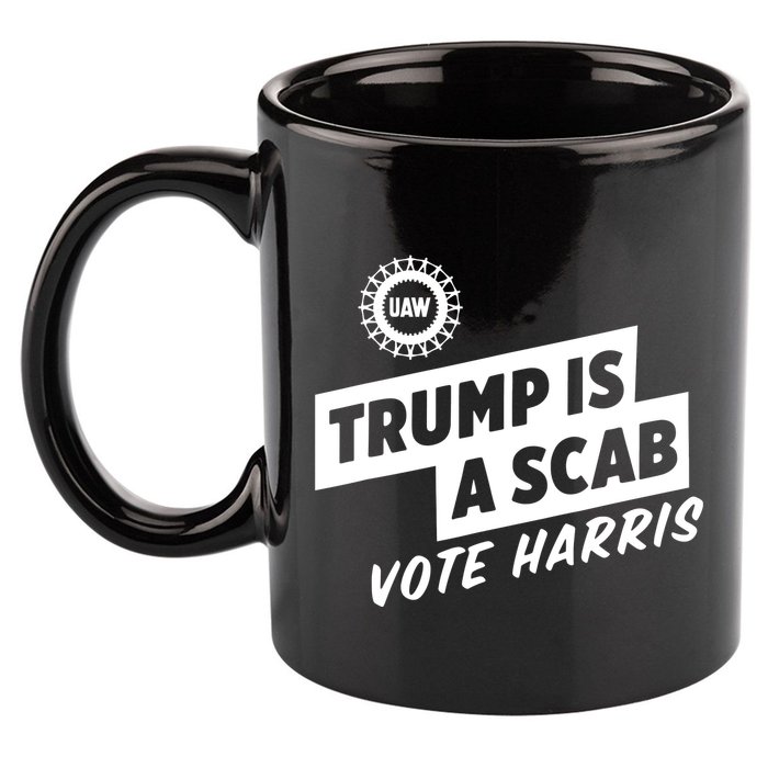Trump Is A Scab Vote Harris 11oz C Handle Ceramic Mug