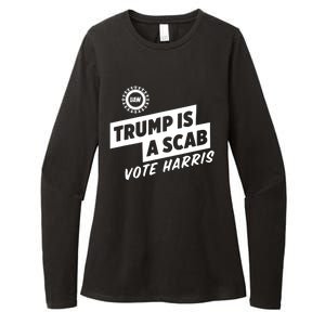 Trump Is A Scab Vote Harris Womens CVC Long Sleeve Shirt