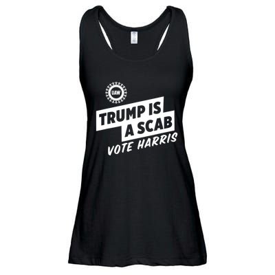 Trump Is A Scab Vote Harris Ladies Essential Flowy Tank