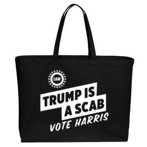 Trump Is A Scab Vote Harris Cotton Canvas Jumbo Tote