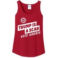 Trump Is A Scab Vote Harris Ladies Essential Tank