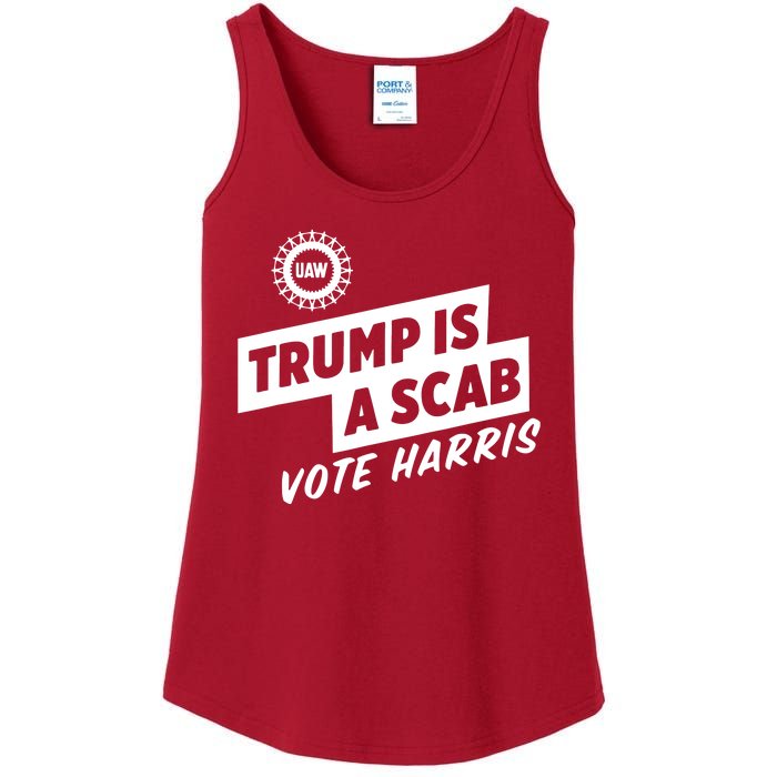 Trump Is A Scab Vote Harris Ladies Essential Tank