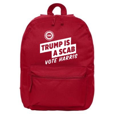 Trump Is A Scab Vote Harris 16 in Basic Backpack