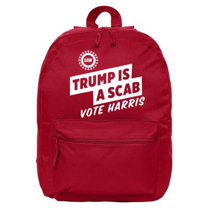 Trump Is A Scab Vote Harris 16 in Basic Backpack