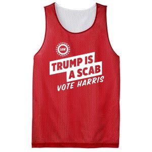 Trump Is A Scab Vote Harris Mesh Reversible Basketball Jersey Tank