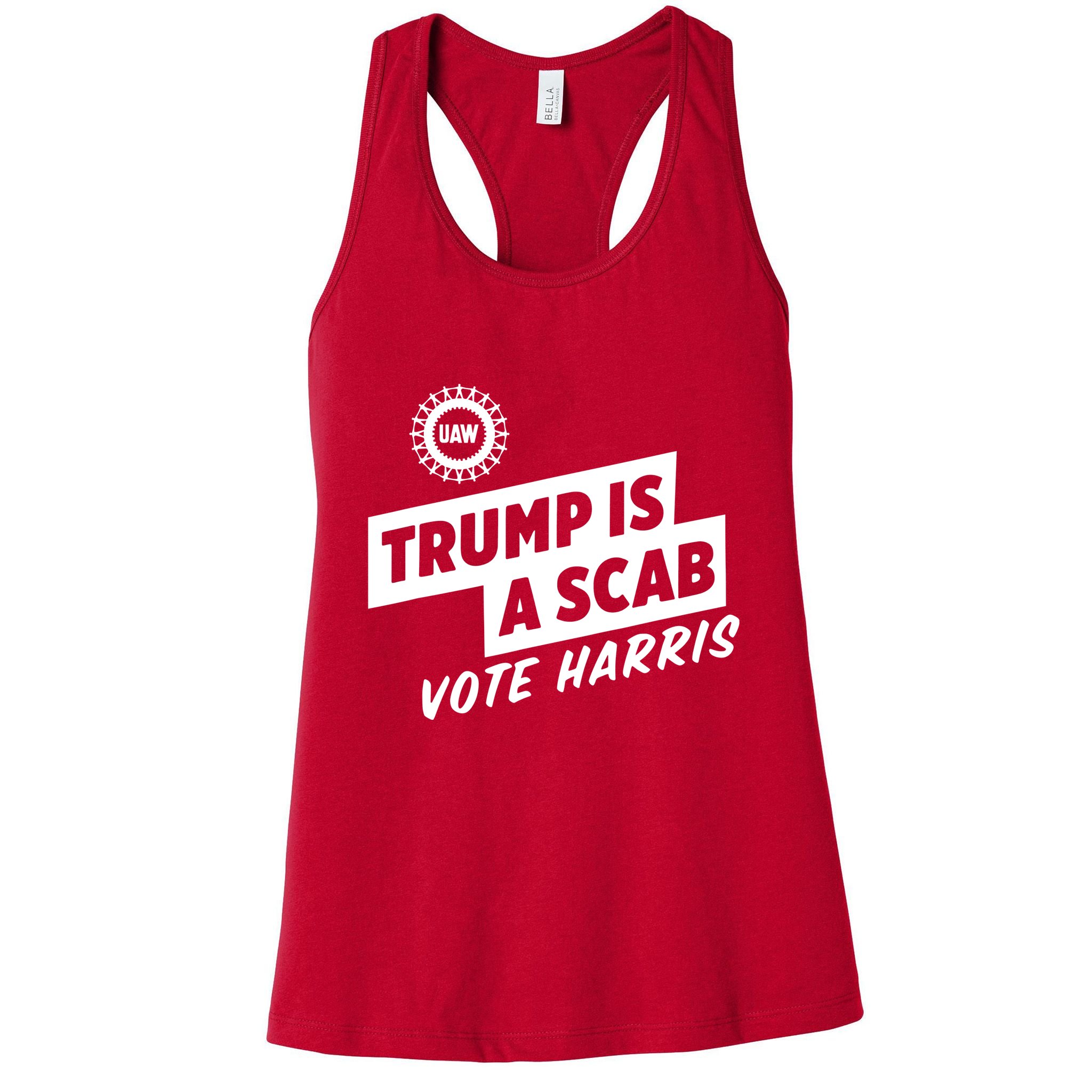 Trump Is A Scab Vote Harris Womens Tank Top