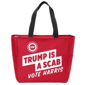 Trump Is A Scab Vote Harris Zip Tote Bag