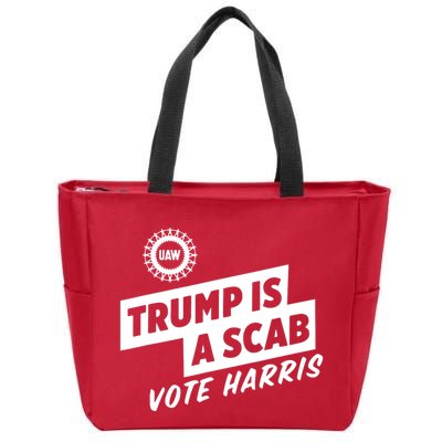 Trump Is A Scab Vote Harris Zip Tote Bag