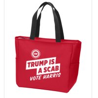 Trump Is A Scab Vote Harris Zip Tote Bag