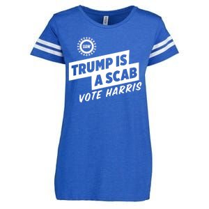 Trump Is A Scab Vote Harris Enza Ladies Jersey Football T-Shirt