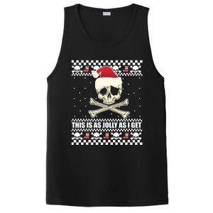 This Is As Jolly As I Get Skull Roger Santa Ugly Xmas Meme Gift PosiCharge Competitor Tank