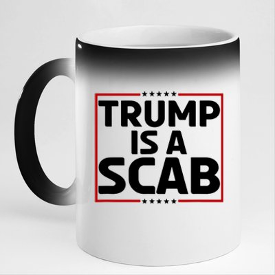 Trump Is A Scab 11oz Black Color Changing Mug