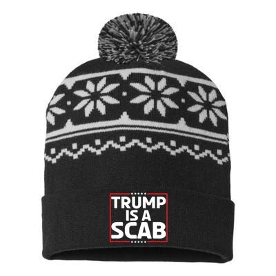 Trump Is A Scab USA-Made Snowflake Beanie