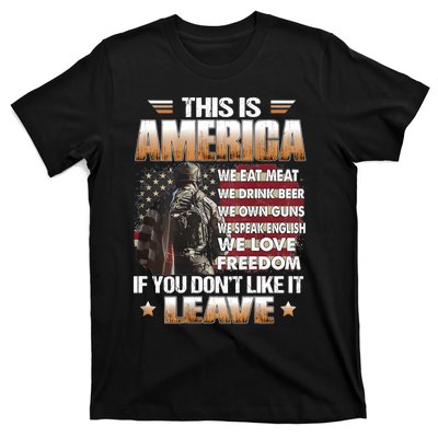 This Is America We Eat Meat We Drink Beer T-Shirt