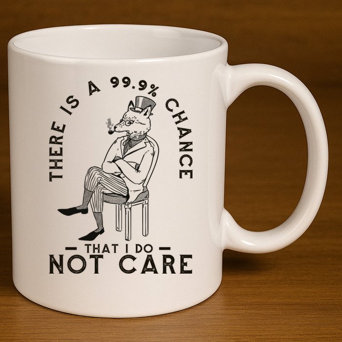 There Is A 99% Chance That I Do Not Care Funny 11oz C Handle Ceramic Mug