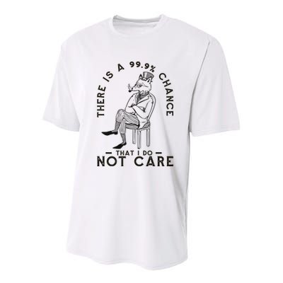 There Is A 99% Chance That I Do Not Care Funny Youth Performance Sprint T-Shirt