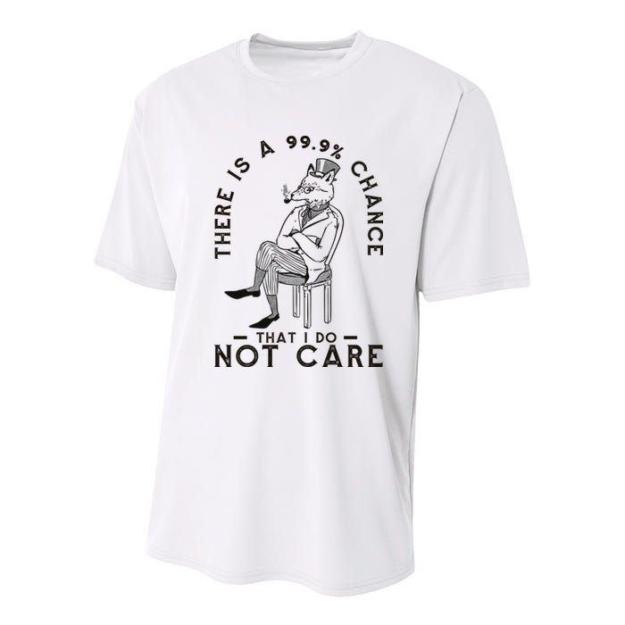 There Is A 99% Chance That I Do Not Care Funny Youth Performance Sprint T-Shirt