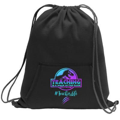 Teaching Is A Walk In Park Teacher Life Funny Mother's Day Sweatshirt Cinch Pack Bag