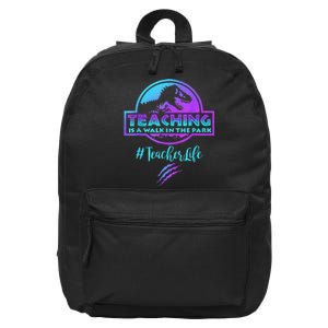 Teaching Is A Walk In Park Teacher Life Funny Mother's Day 16 in Basic Backpack