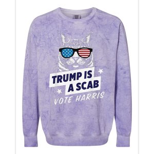 Trump Is A Scab Vote Harris 2024 Colorblast Crewneck Sweatshirt