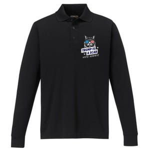 Trump Is A Scab Vote Harris 2024 Performance Long Sleeve Polo