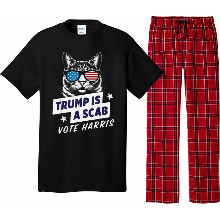 Trump Is A Scab Vote Harris 2024 Pajama Set