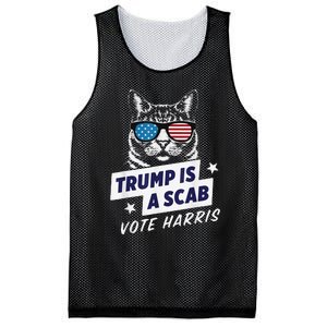 Trump Is A Scab Vote Harris 2024 Mesh Reversible Basketball Jersey Tank