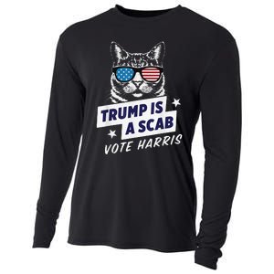 Trump Is A Scab Vote Harris 2024 Cooling Performance Long Sleeve Crew