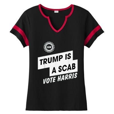 Trump Is A Scab Vote Harris Kamala 2024 Ladies Halftime Notch Neck Tee