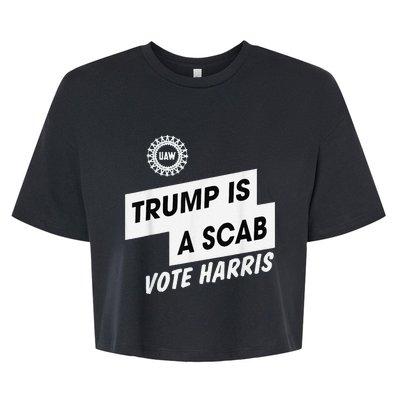 Trump Is A Scab Vote Harris Kamala 2024 Bella+Canvas Jersey Crop Tee