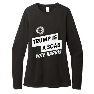 Trump Is A Scab Vote Harris Kamala 2024 Womens CVC Long Sleeve Shirt