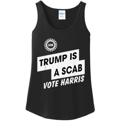 Trump Is A Scab Vote Harris Kamala 2024 Ladies Essential Tank