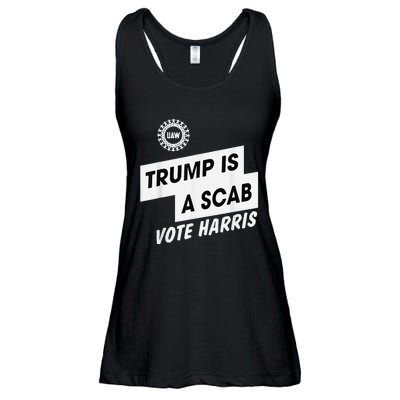 Trump Is A Scab Vote Harris Kamala 2024 Ladies Essential Flowy Tank