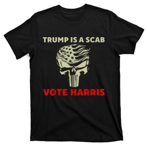 Trump Is A Scab Vote Harris Waltz New Way Move Forward Flag T-Shirt