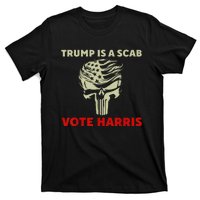 Trump Is A Scab Vote Harris Waltz New Way Move Forward Flag T-Shirt