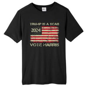 Trump Is A Scab Vote Harris Waltz New Way Move Forward Flag Tall Fusion ChromaSoft Performance T-Shirt