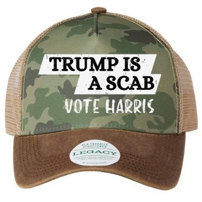 Trump Is A Scab Vote Harris Walz 2024 Election President Legacy Tie Dye Trucker Hat