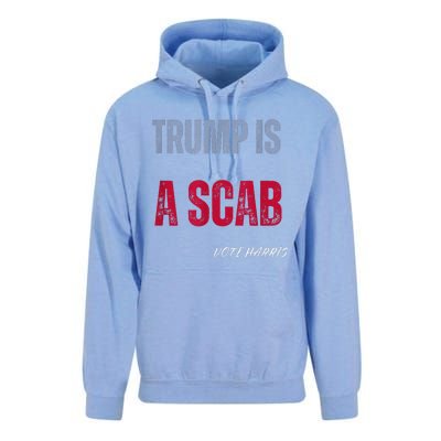 Trump Is A Scab Vote Harris Walz 2024 Unisex Surf Hoodie