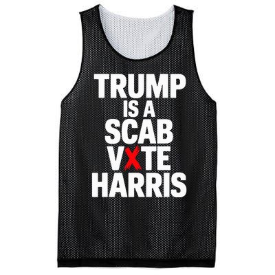 Trump Is A Scab Vote Harris Walz 2024 Mesh Reversible Basketball Jersey Tank