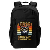 Thrice In A Lifetime Partial Solar Eclipse 2025 Funny Cat Daily Commute Backpack