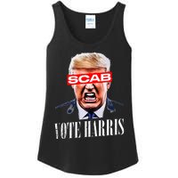 Trump Is A Scab Vote Kamala Harris 2024 Ladies Essential Tank