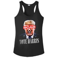 Trump Is A Scab Vote Kamala Harris 2024 Ladies PosiCharge Competitor Racerback Tank